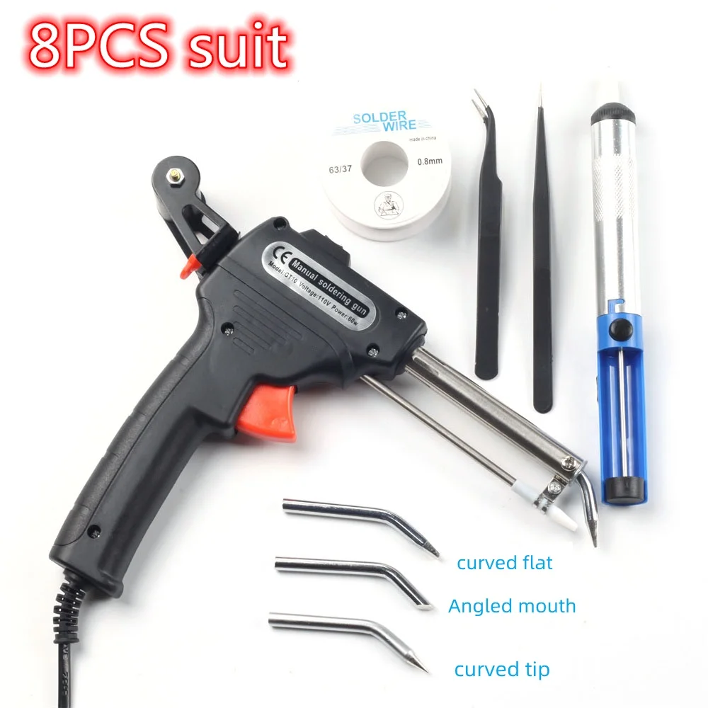 Ferro de Solda Elétrico Manual Aquecimento Interno Envio Automático Pistola de Lata Ferramentas de Reparação de Solda 110v 220v 60w us eu Plug