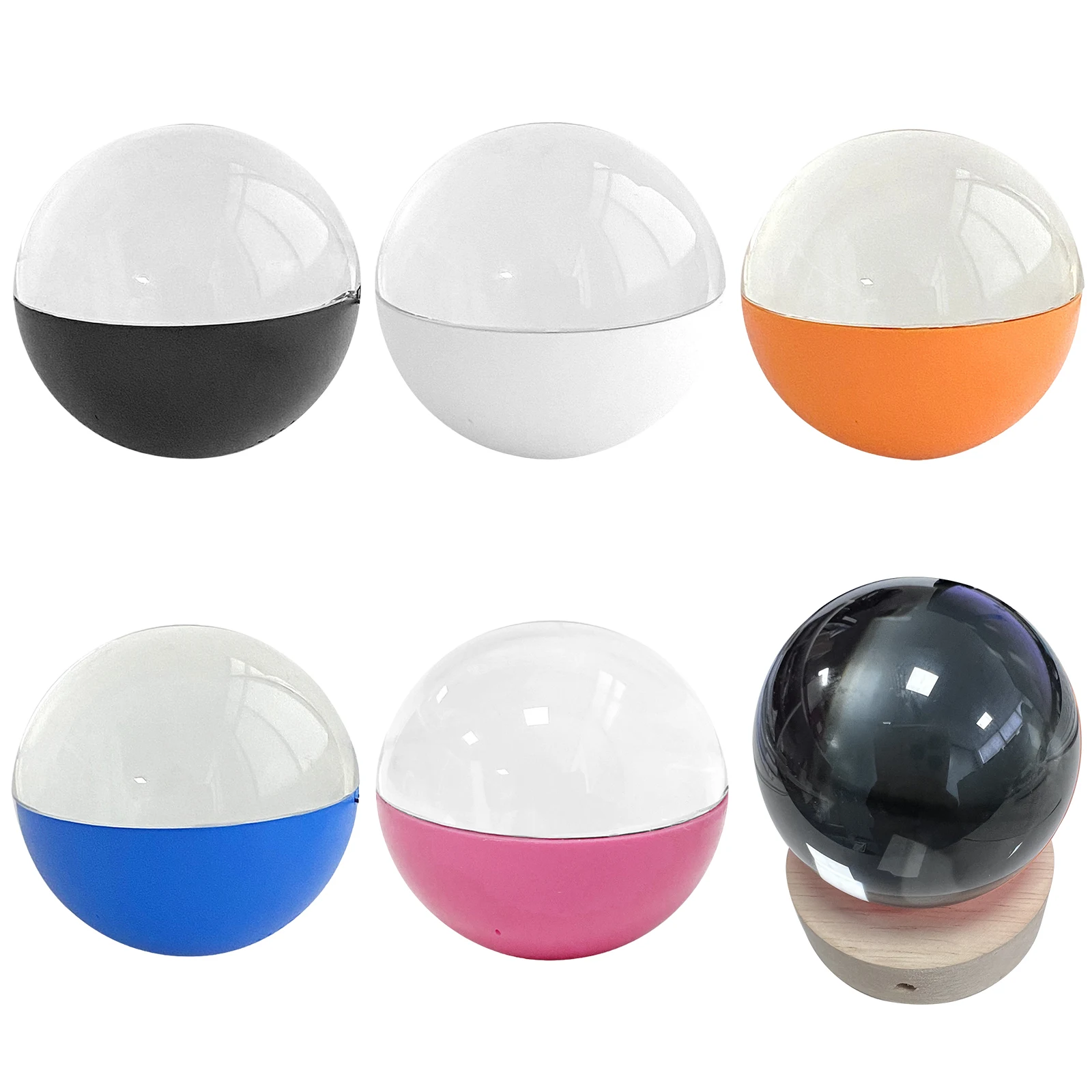 3D Video Crystal Ball with Stand Video Glass Ball with Black Base Memory Sphere Lamp Gift for Birthday Wedding