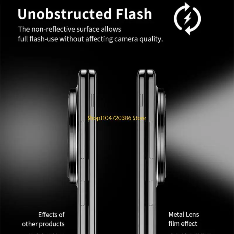 K0EA Rear Camera Lens Cover Case Aluminum Protector Rings Film for X Fold5 Hollow Lens Frame Frosted Protective Film