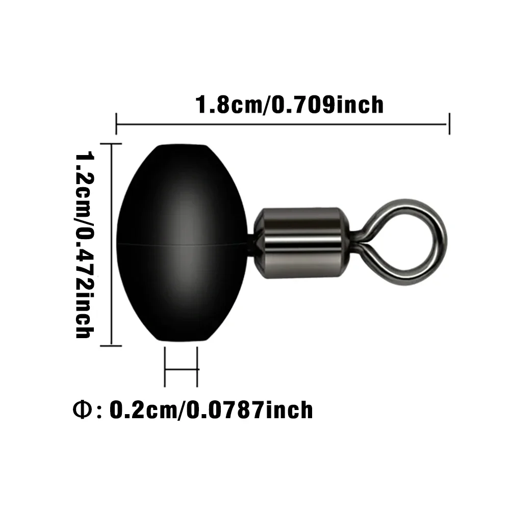 MNFT 10 قطعة بكرة دوارة تلاعب الخرز الأسود ل البحر الكارب الصيد الطعم كليب خط الحفارات الصيد معالجة اكسسوارات