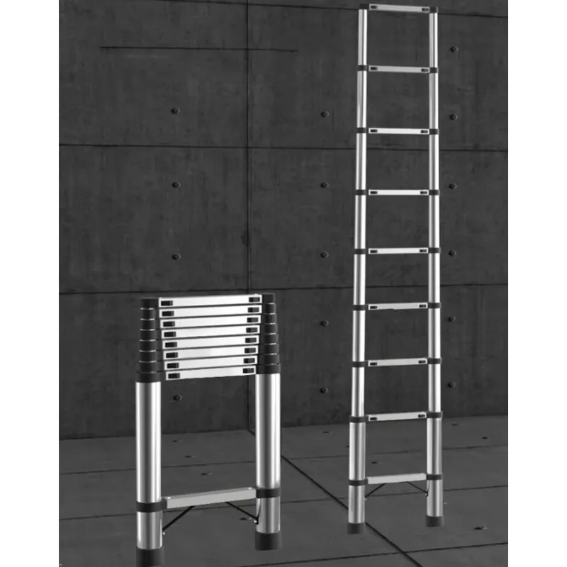 13-Step Single-Sided Telescopic Aluminum Ladder for Home and Industrial Use