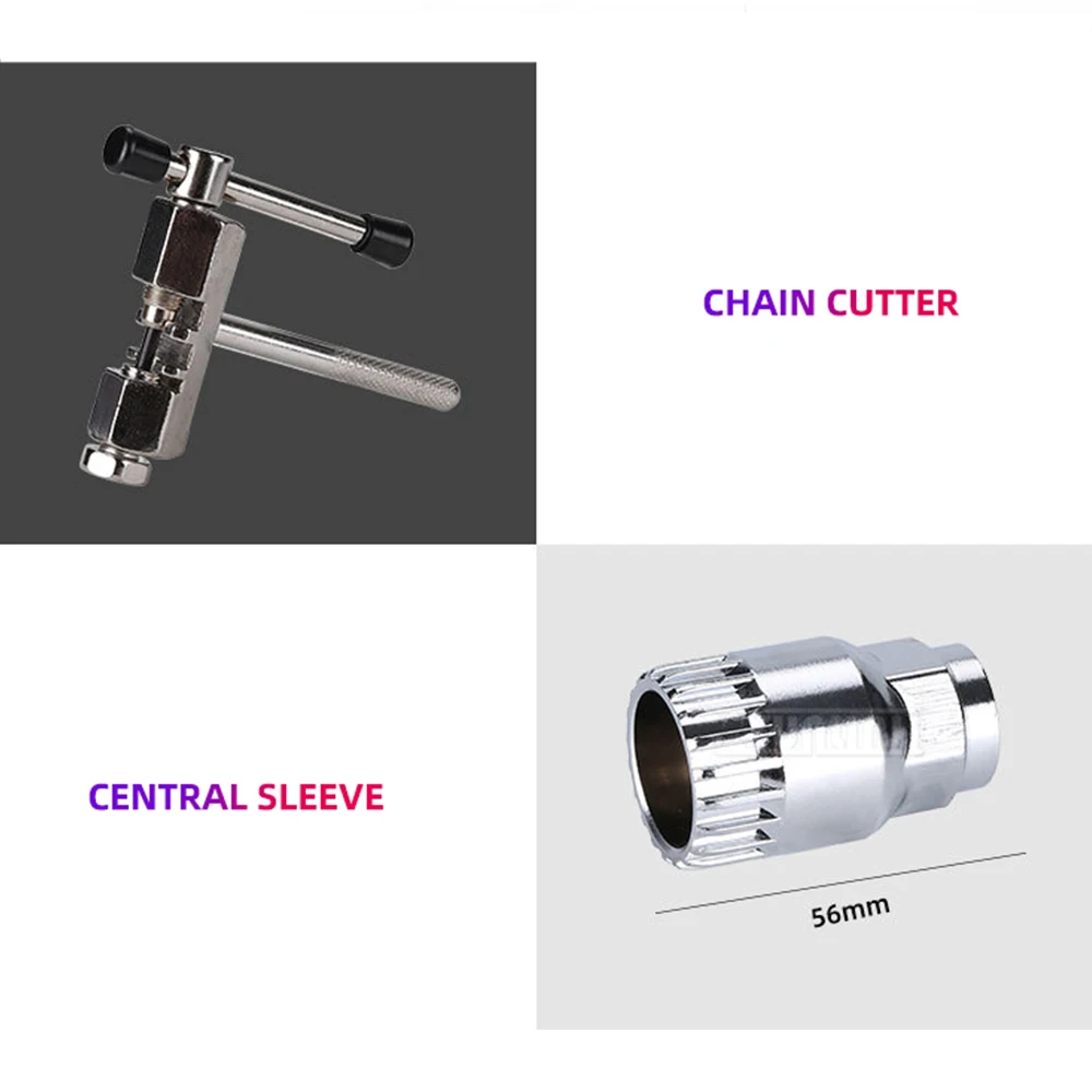 Bicycle Repair Tool Set:  Cassette,Spoke Wrench, Chain, and Bottom Bracket Removal Kit