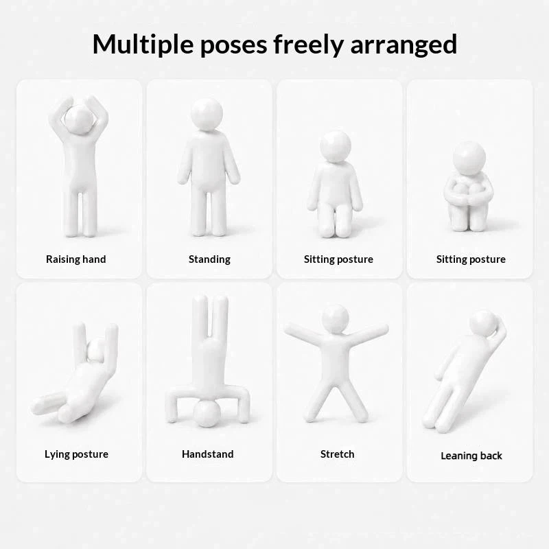 8 Pieces 3D Print Mecha Chameleon Robot Models Adjustable Poses Sci-Fi Collection Toys for Desktop Display Gifts