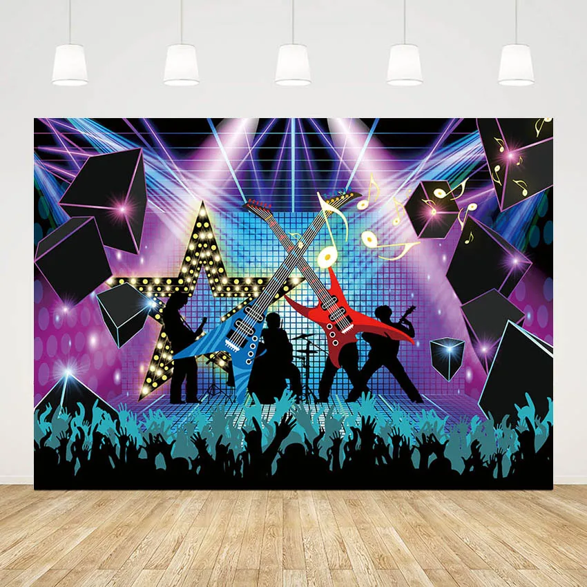 

Mehofond 80s 90s Disco Party Backdrop Music Dance Women Show Time Stage Cheer Birthday Photography Background Studio Photozone