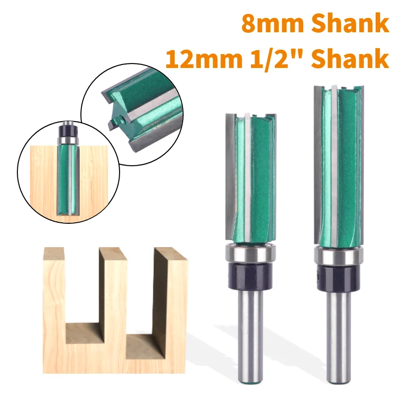 

8MM 12MM Shank Z4 Pattern Bit Router Bit Woodworking Milling Cutter For Wood Bit Face Mill Carbide Cutter End Mill