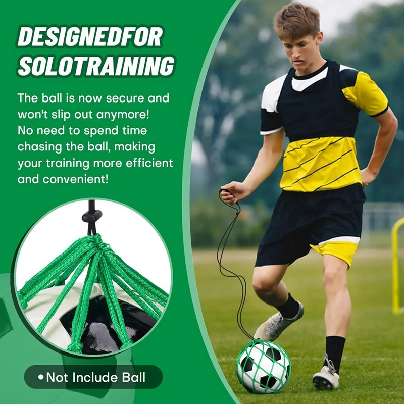 2PCS Football Kick Trainer Soccer Ball Net Kicker, For Ball Size 3, 4, 5, Solo Soccer Kick Practice Training Aid