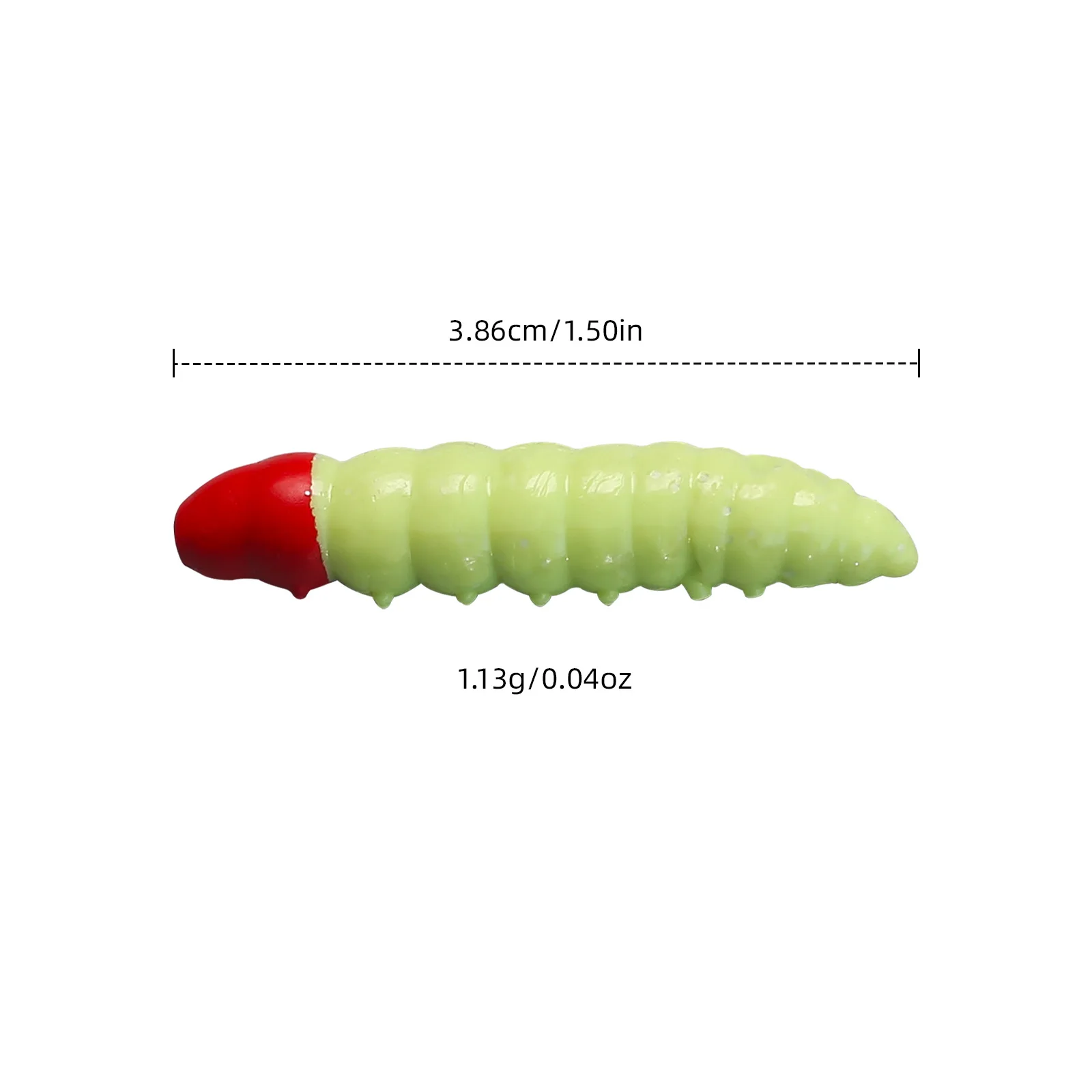 1pcs Trout Floating Breadworm Soft Bait 3.8 cm 1g Insect Soft Bait for Black Pit Fishing Jig Head Hook Bite-Tested Lure