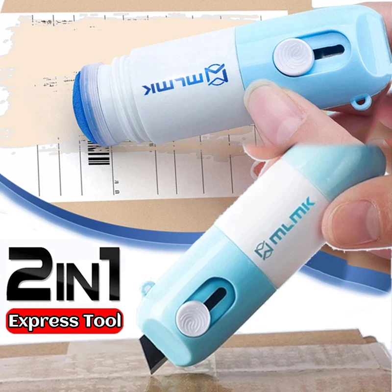 Thermal Paper Easer Mail Opener 2 in 1 Correction Fluid 10ml with Knife Anti Peep Identity Information Privacy Protector Eraser