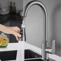 Kitchen Faucets 304 Stainless Steel Pull Out Kitchen Sink Water Tap Deck Mounted Mixer Heads Hot Cold Taps Third Gear-AT36