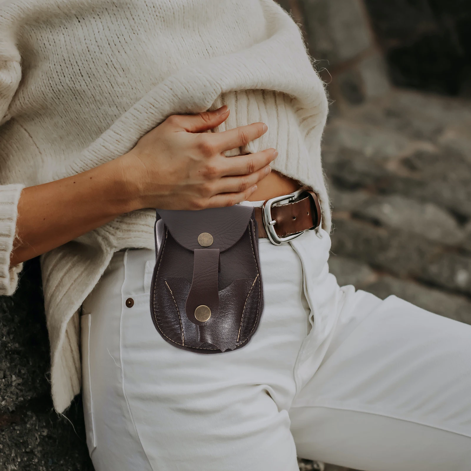 

2Pcs Sports Waist Bag Multi-Function Storage Pouch Moderate Capacity Steel Bead Waist Pocket Outdoor Running Hiking