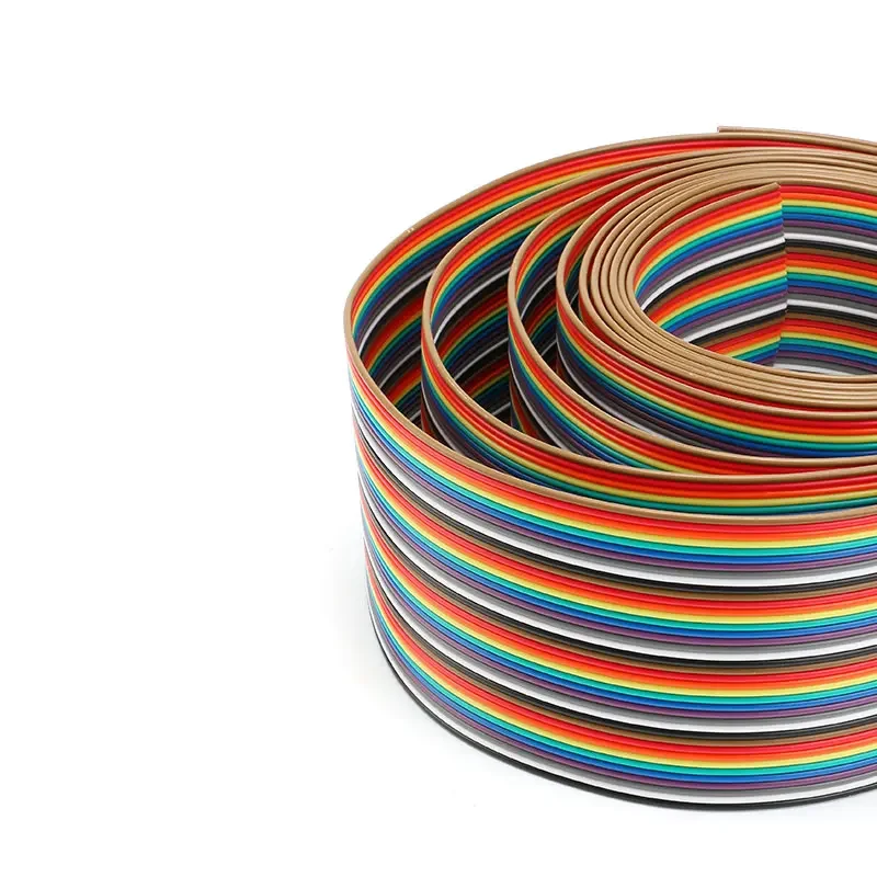 14P 5M 1.27mm DuPont Cable Rainbow Flat Line for DIY