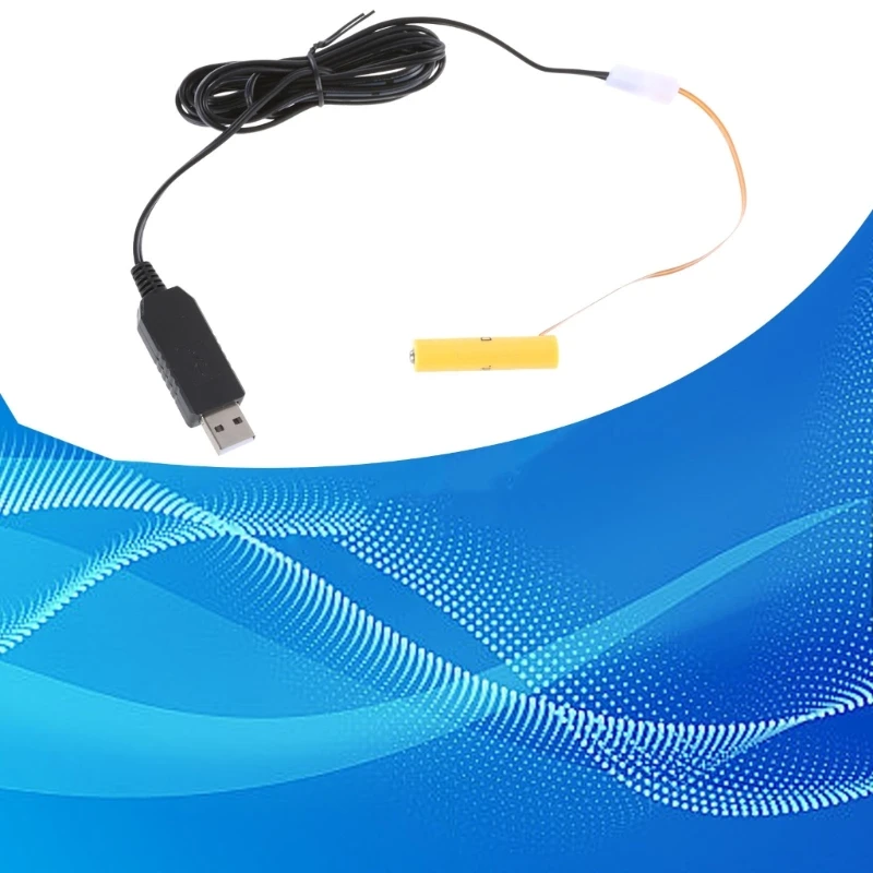 100/200cm LR03 3A Battery Replacement Adapter Cord USB Powered 4.5V Dummy Battery Cable Line for Electronic Drop Shipping