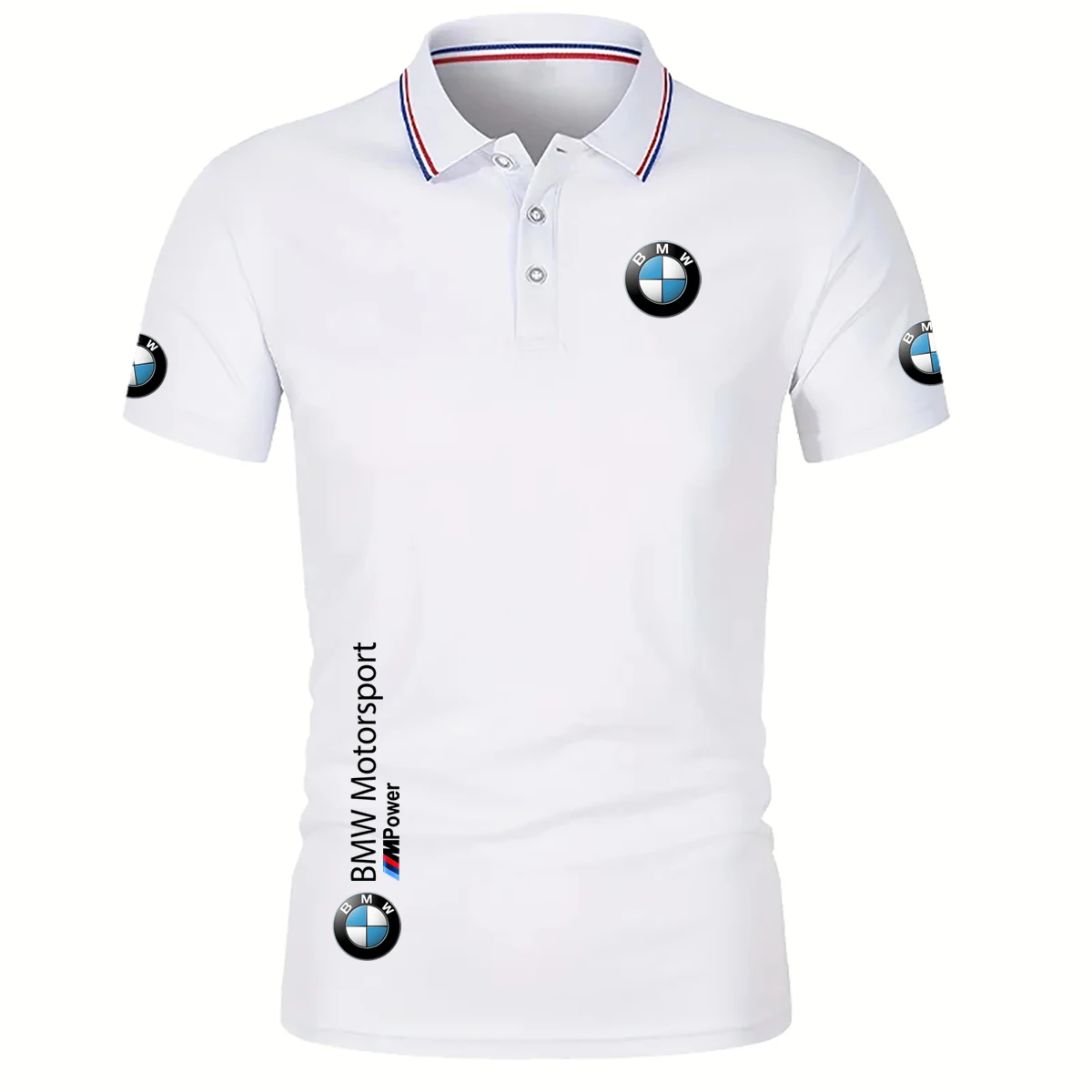 Summer Men's Outdoor Lapel BMW Polo Shirt BMW Printed Short Sleeve Casual Business Fashion Slim Fit Men's Polo Shirt 2025