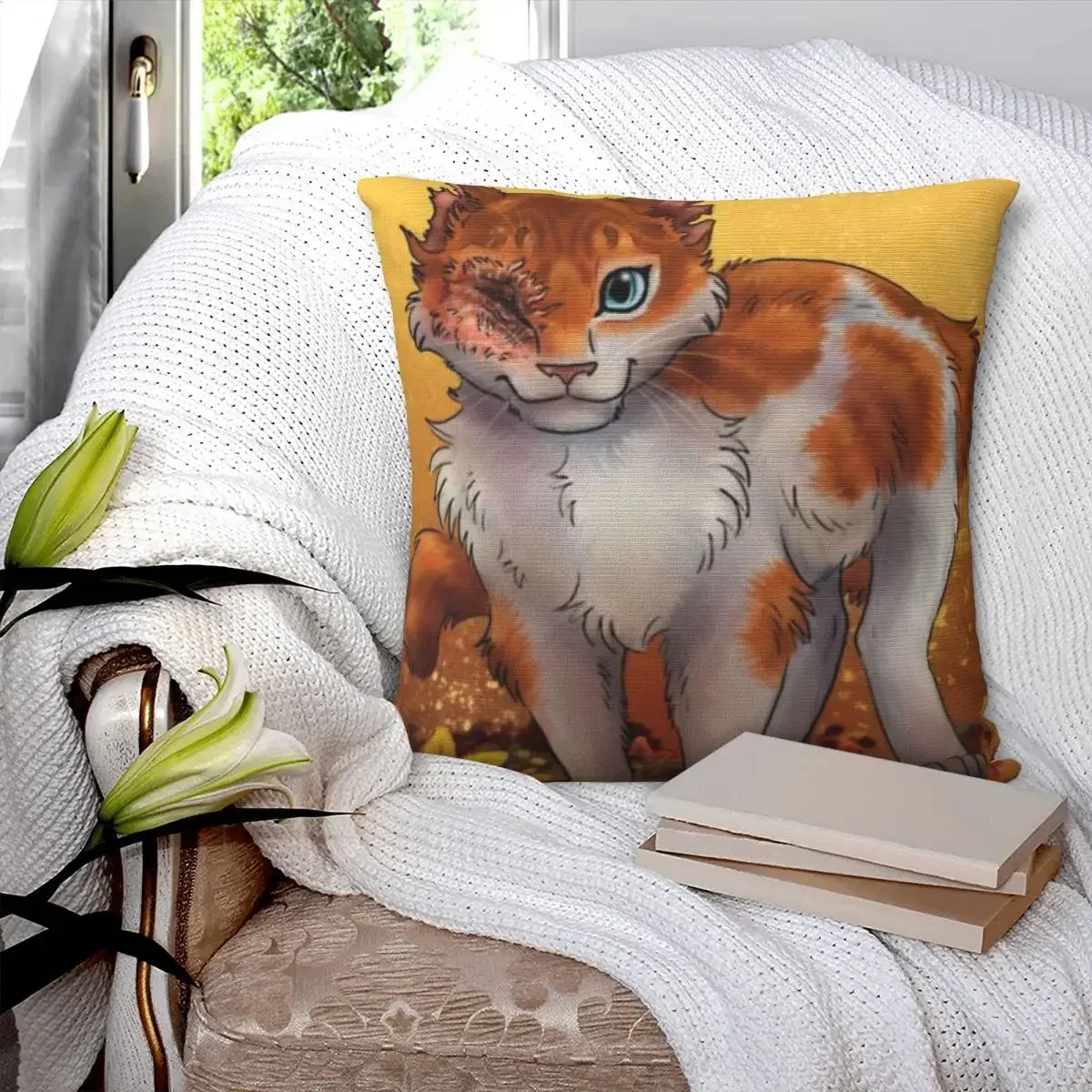 Brightheart, Warrior Cats Thunderclan, Lostface, Cloudtail, Brightpaw Square Pillowcase Pillow Cover Comfort Throw Pillow Home