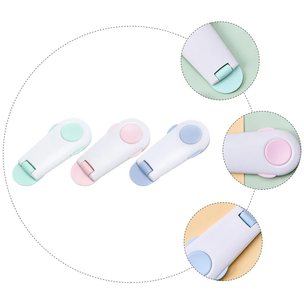 

3pcs Safety Locks For Kids Baby Cabinet Lock Adhesive Childproof Locks Drawers Fridges Wardrobes Anti Pinch Protection