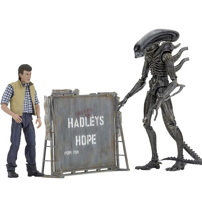 NECA Alien Vs Predator Carter J Burke Xenomorph Warrior Action Figure Collection Model Toys 2pcs/set Cool Doll Christmas Gift