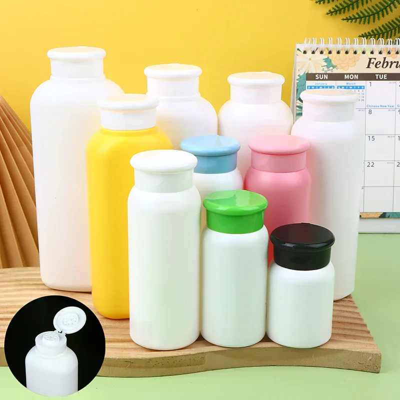 1PCS 30/50/100/150/200/250/300g Talcum Powder Bottle Refillable Cosmetic Dispenser Plastic Container Empty No Leak Easy Fill
