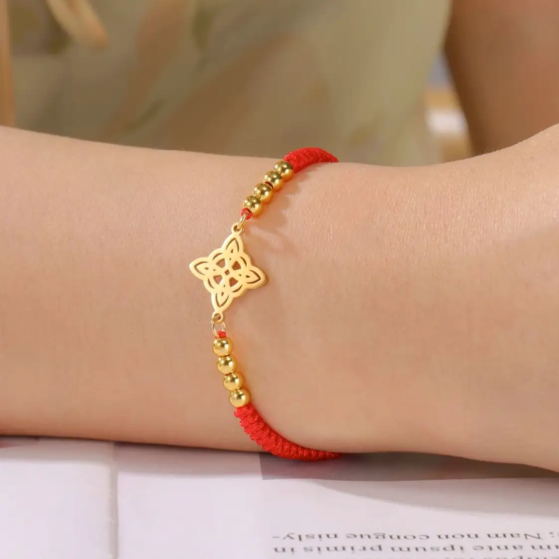 LIKGREAT Halloween Witches Knot Bracelet Women Men Stainless Steel Witchcraft Adjustable Rope Irish Lucky Amulet Jewelry Gifts