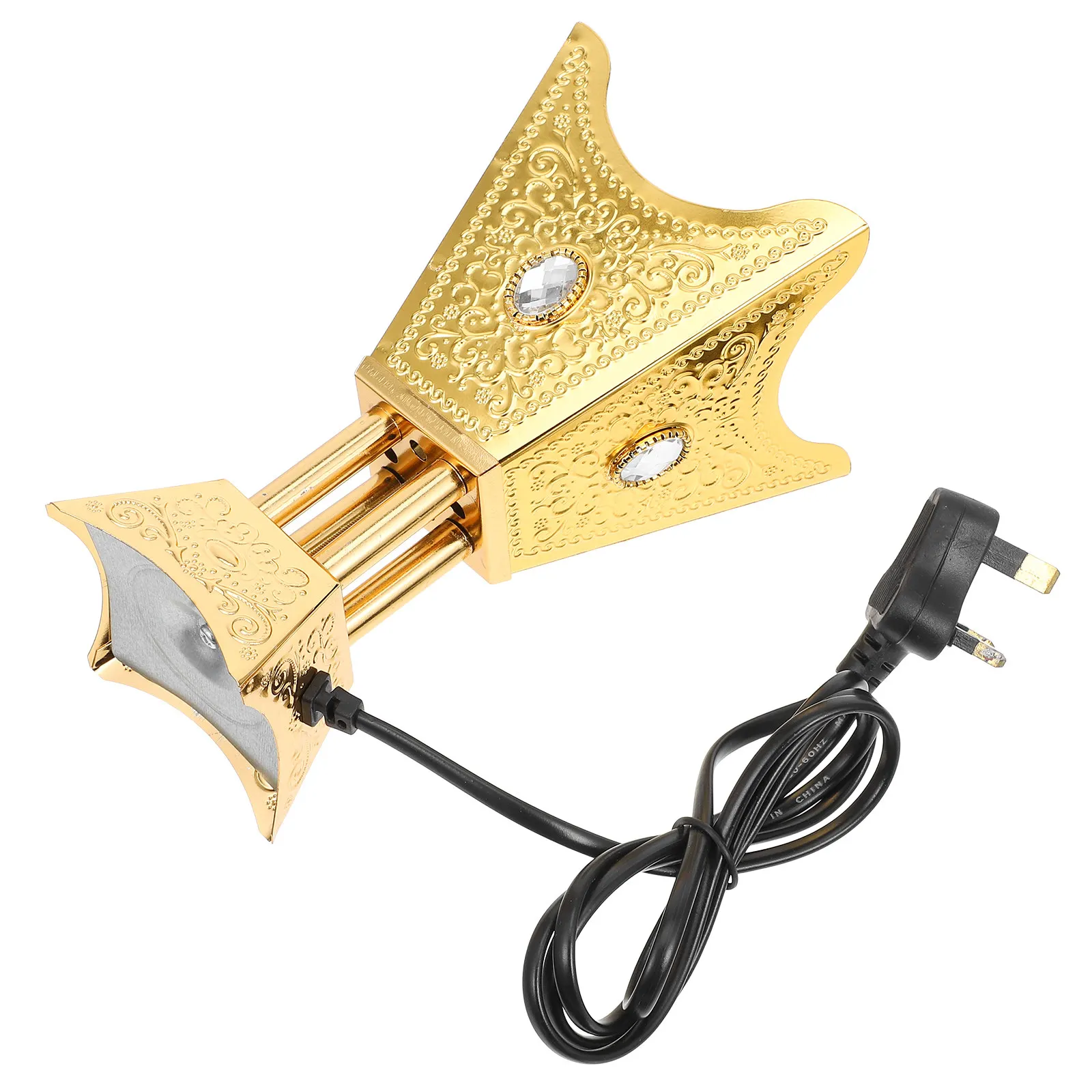 Plug in Aroma Incense Burner Retro Metal Cone Incense Holder Decorative for Home Party Temple Metal Censer Burner