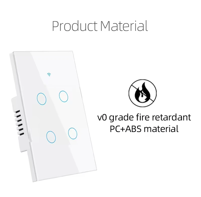 Tuya الولايات المتحدة الاتحاد الأفريقي 1 2 3 4 عصابة الحديثة واي فاي الجدار ضوء آمن زجاج اللمس التبديل جوجل المنزل اليكسا التحكم الصوتي لايف Smartlife دعم #6