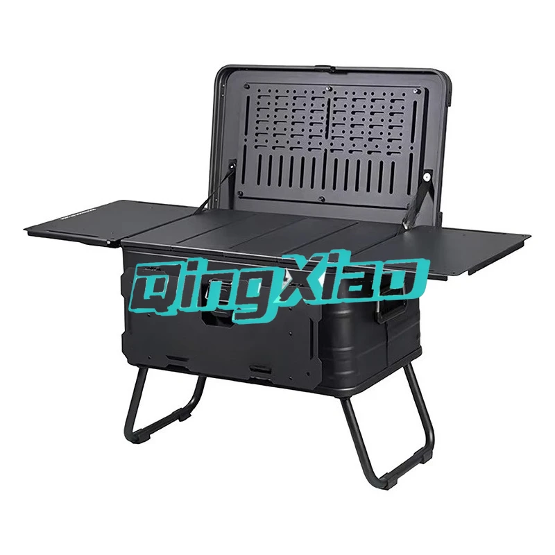 

Aluminum Magnesium Alloy Camping Storage Box With Stand Multifunctional Modified Organizer For Outdoor Vehicle Use Waterproof