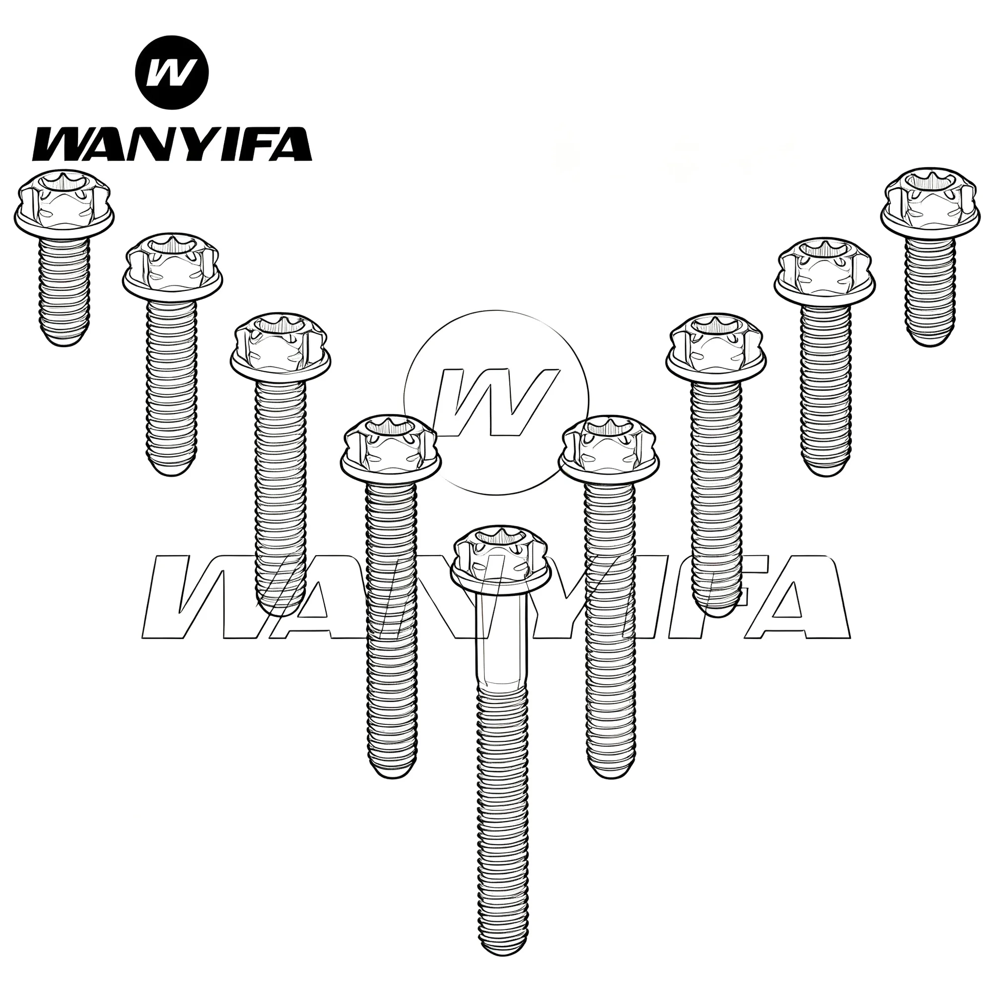Grade 5 Titanium Alloy Bolts M4x10/15/20/25/30mm with Marked Small Flange Head, Suitable for Motorcycle Component Modifications