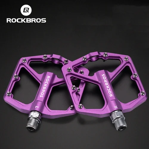 Pedales de bicicleta ROCKBROS, pedales de bicicleta antideslizantes de aleación de aluminio, rodamiento sellado ultraligero, Pedal de ciclismo de montaña y carretera de una pieza