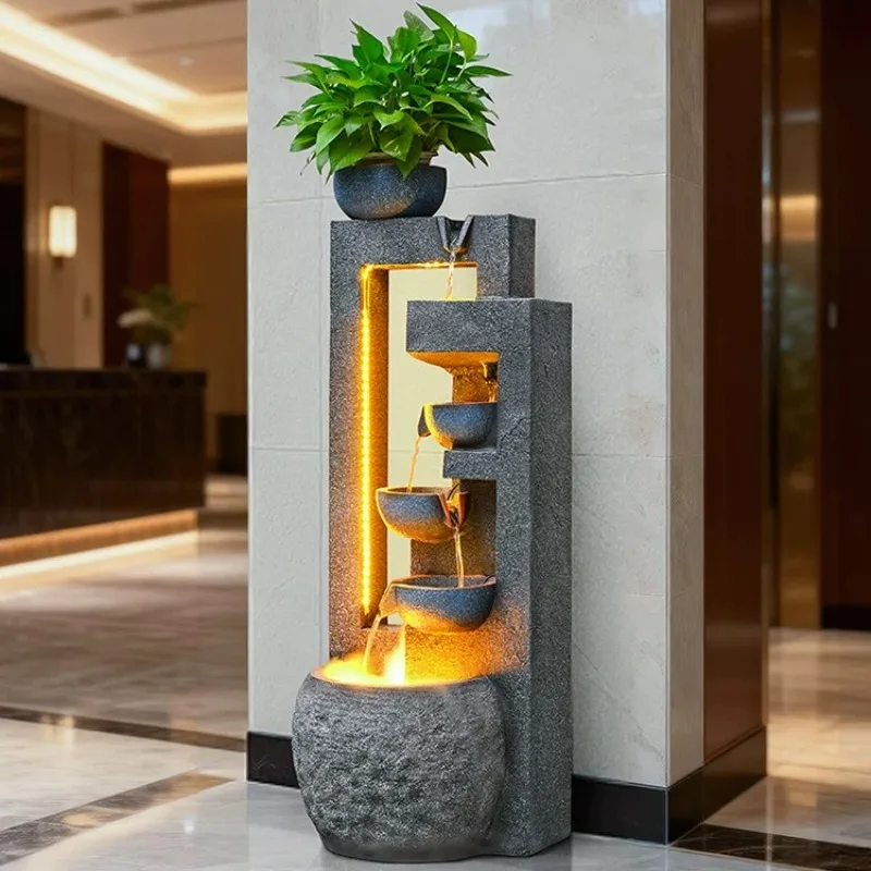 Modern New Chinese Style Flowing Ornaments Entrance Hall Office Circulating Water Fountain Decoration