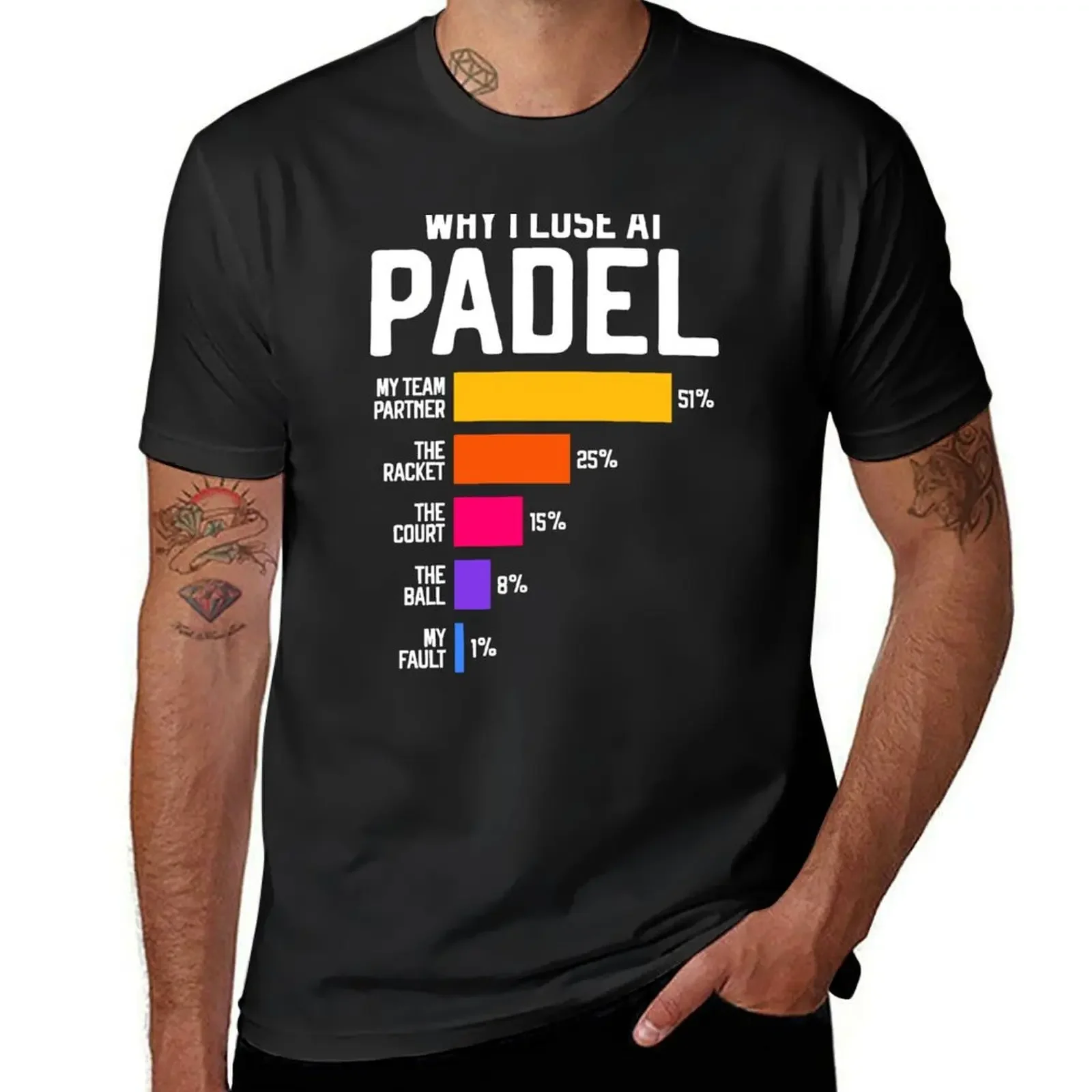 Why I Lose at Padel Funny pun for Paddle Tennis players and Fans T-Shirt sublime korean fashion street wear vintage t shirt men