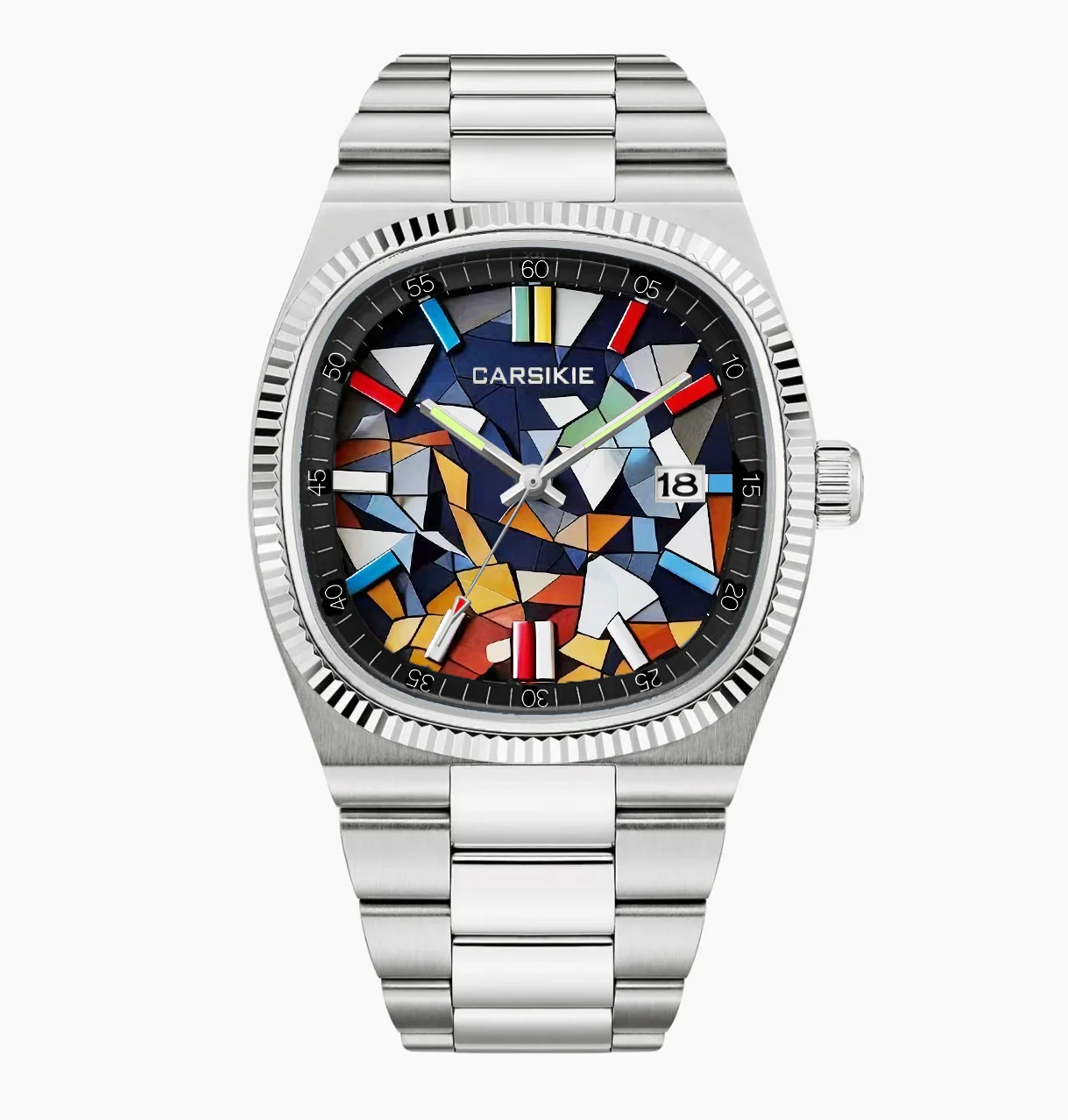 Creative Fashion Large Dial Quartz Watch Waterproof with Fold Clasp Hot Rectangular Analog