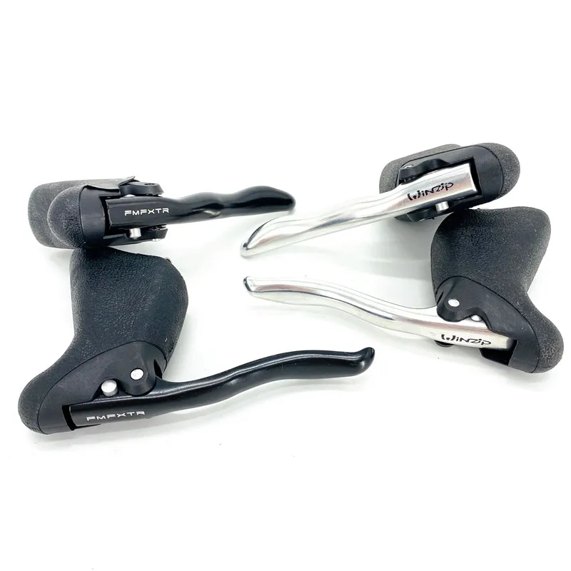 Road Handlebar Brake Lever 22.2mm-23.8mm Clamp Aluminum Alloy Fixed Gear Bicycle Retro Bike Bent Bar Brake Lever FMFXTR/Winzip