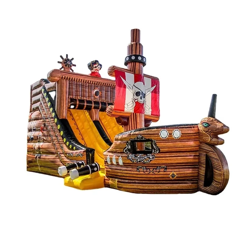 

PVC Inflatable Corsair Water Slide Playground Water Slide with Dry Slide Function