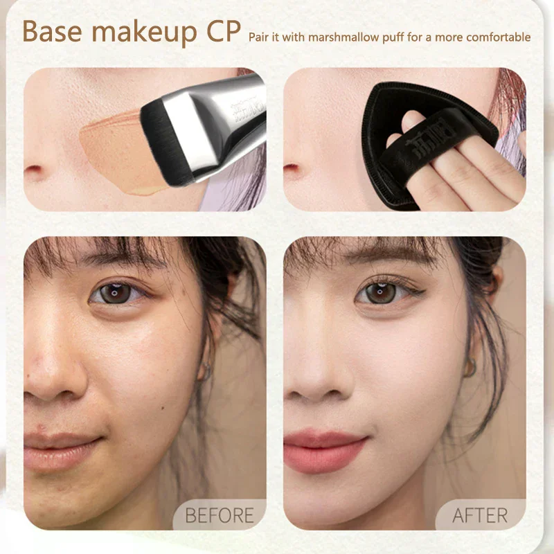 Pennello per fondotinta con una sola parola Pennello per contorno viso leggero e sottile Pennello per contorno piatto Pennelli per trucco in crema per fondotinta