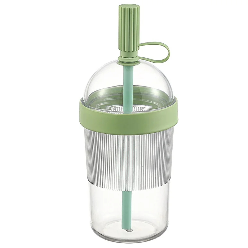 Tragbare Kaffeebecher mit Saugfunktion, Großvolumige Strohhalmbecher für Outdoor-Aktivitäten, Tragbare Strohhalm-Wasserbecher, Milchtee-Becher, Saft- und Gelee-Becher