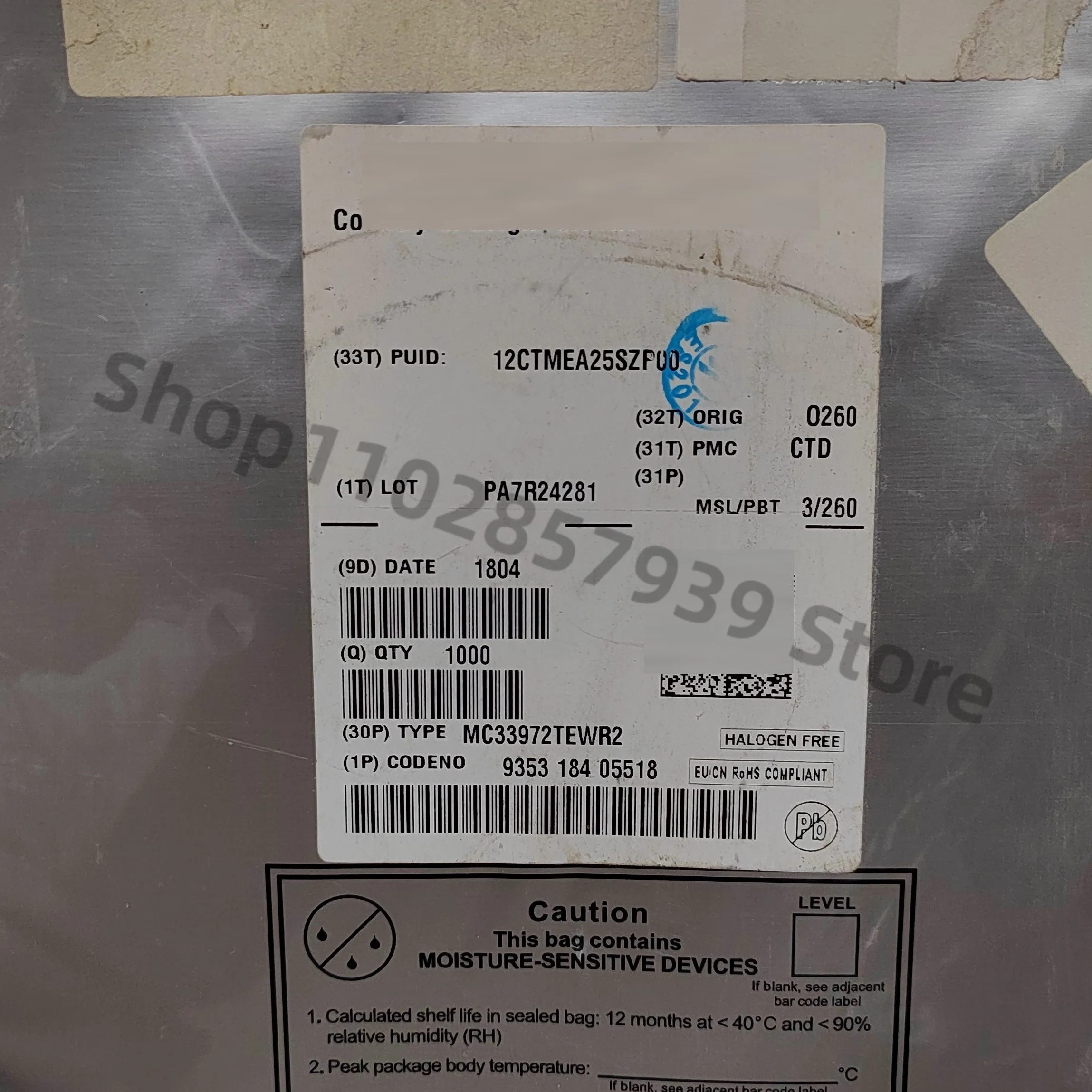 

MC33972TEWR2 5PCS/LOT IC INTERFACE SPECIALIZED 32SOIC Original in stock, free shipping