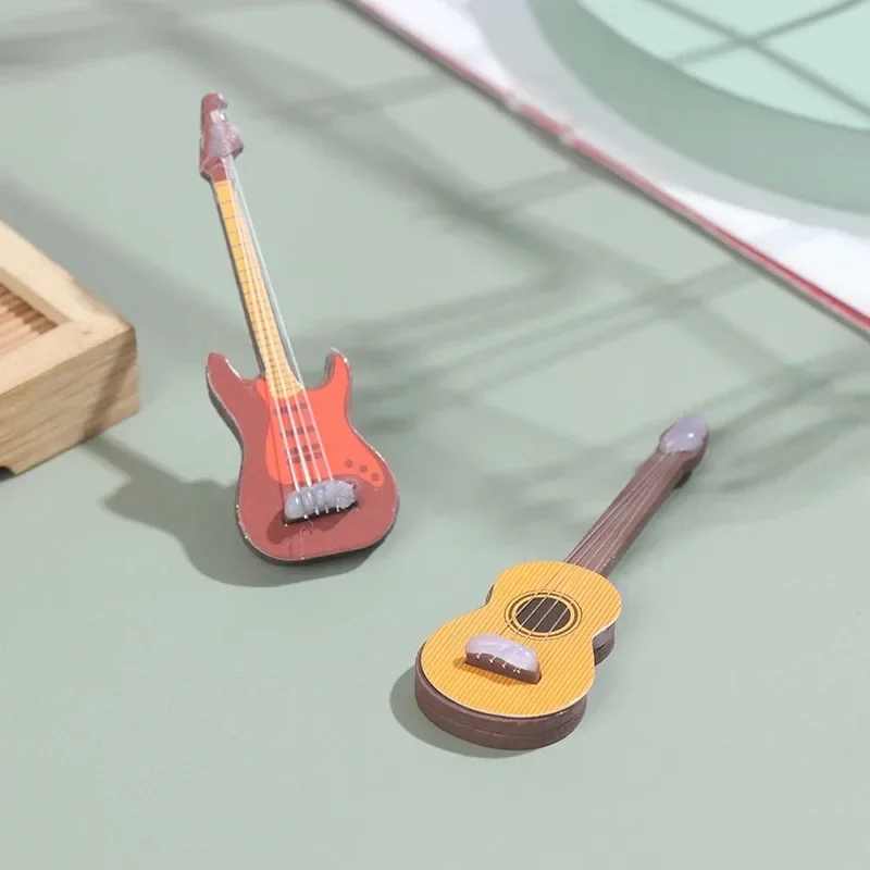 1:12 Scale Dollhouse Mini Electric Guitar Model Miniature Musical Instrument Doll House Scene Decor Accessories