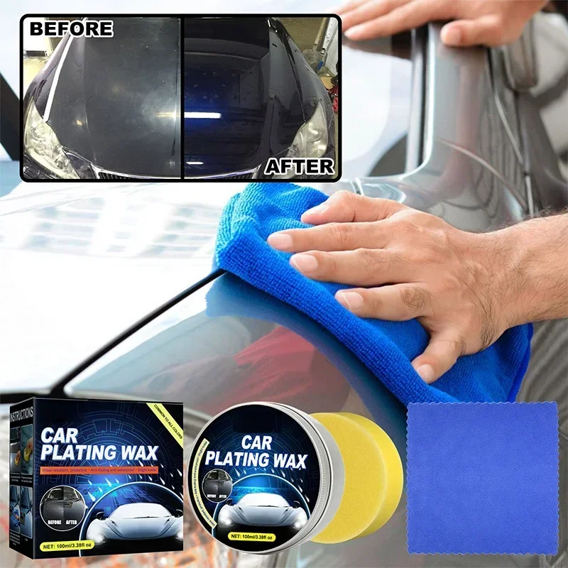 

Car Solid Wax Waterproof and Anti-fouling Maintenance Car Paint Scratch Repair Plated Crystal Wax Coating Paint Care 1