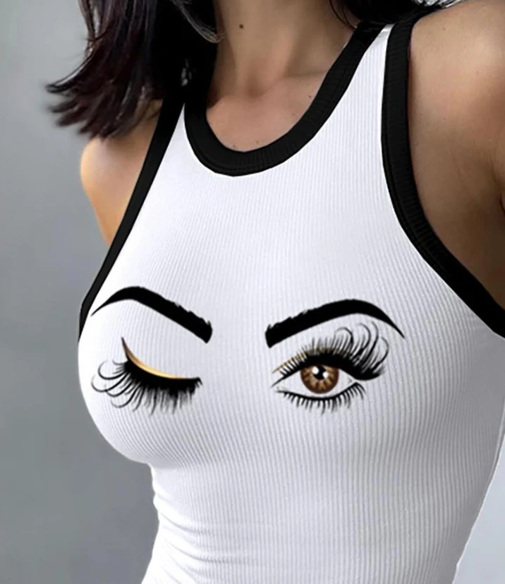 

Women's Summer Ribbed Knit Bodycon Mini Dress Crew Neck and Sleeveless Design Dress