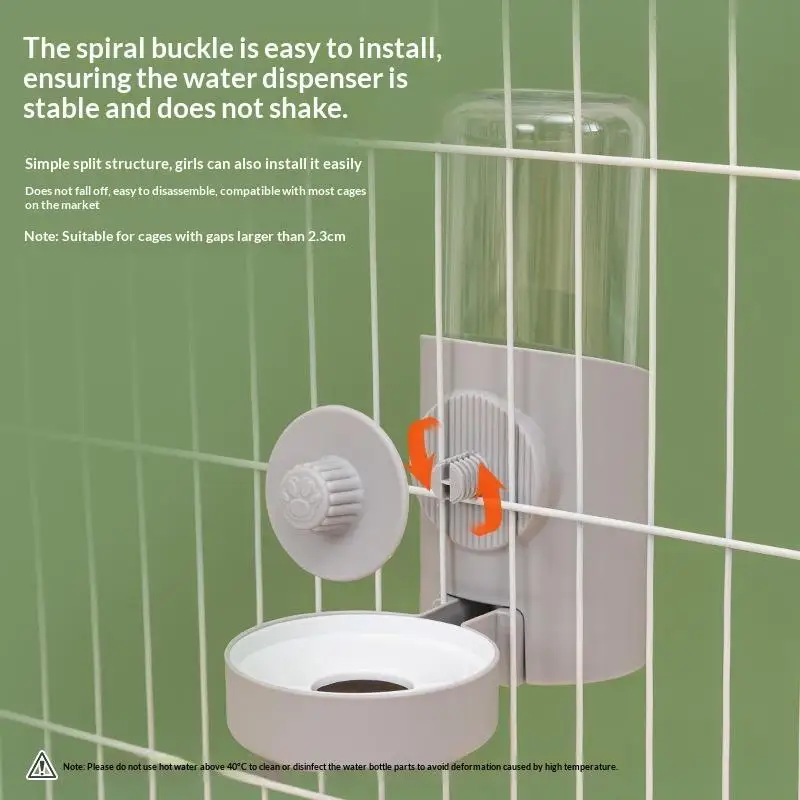 500ML Pet Chinchilla Hanging Feeding Waterer Easy Install Pigeon Rabbit Small Animal Automatic Feeding Water Bowl Pet Products