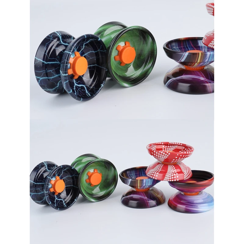 Liga colorida yoyo bolas para iniciantes, 5pcs, bola de metal, cordas para iniciantes, adultos