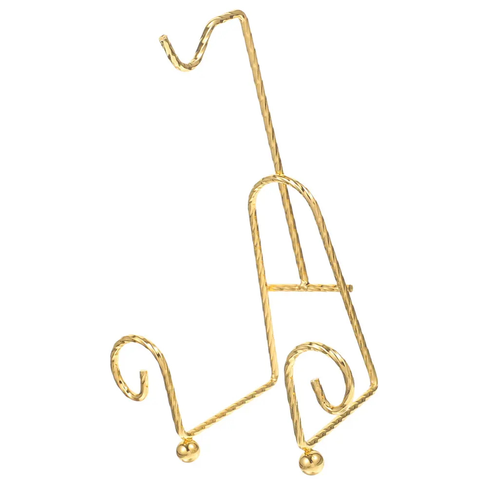 

Golden Cup Rack for Desktop Bedroom Living Room Kitchen Plate Display Holder Metal Mug Saucer Hanger Storage