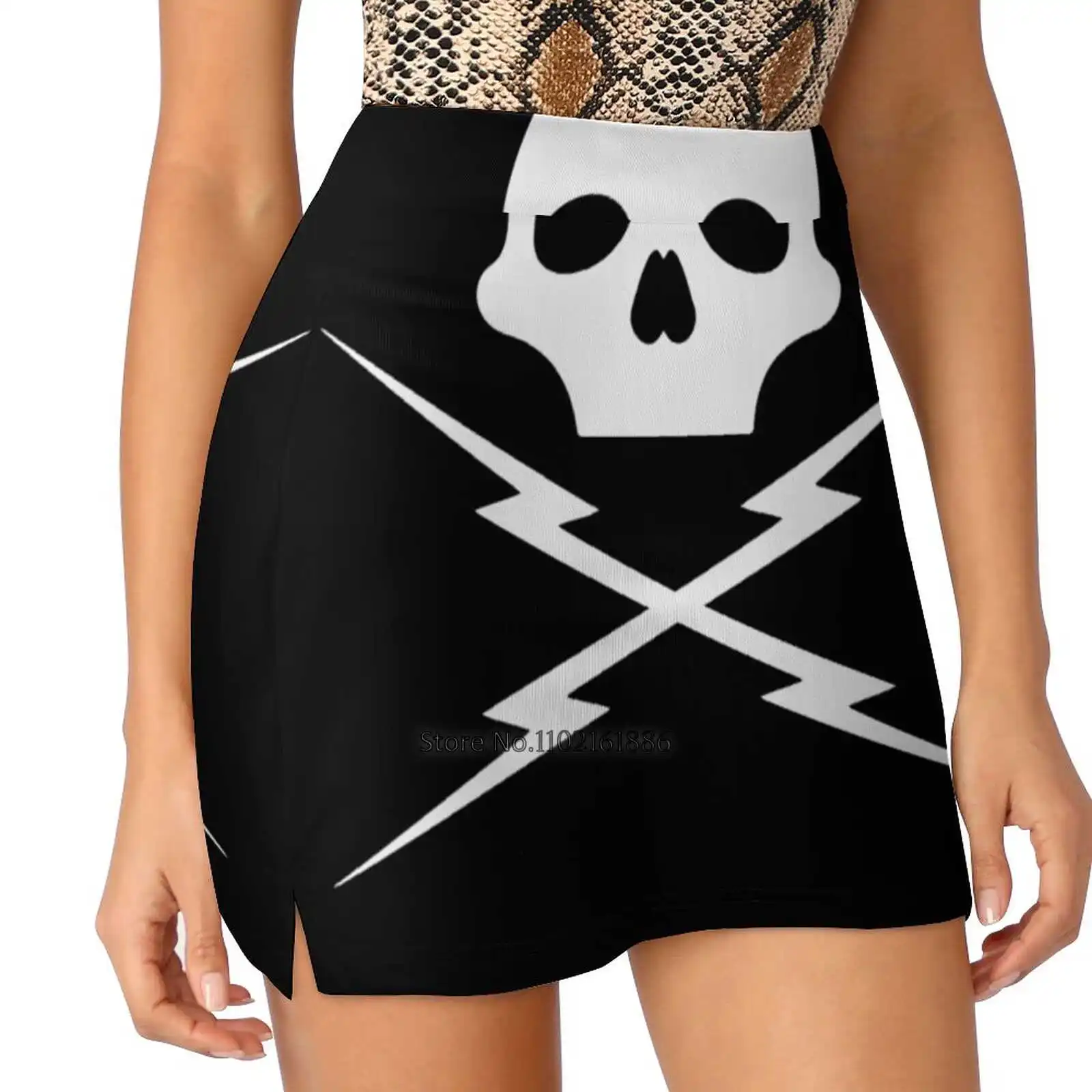 Death Proof Skull New Women Skirts Double-Layer Printed Short Dress Mini Sport Skirt Tarantino Quentin Tarantino Death Proof