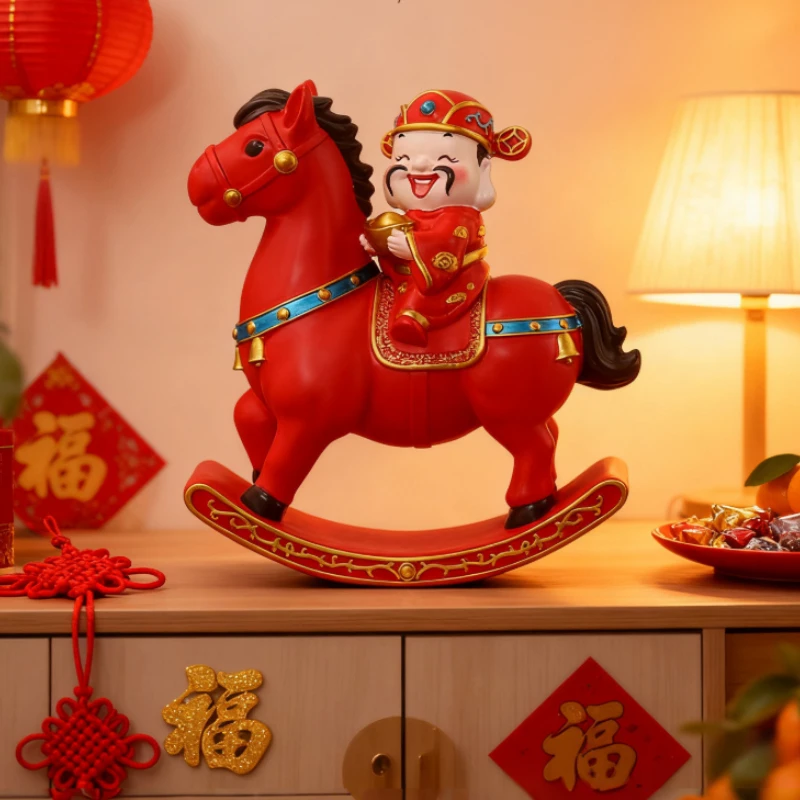 

Год лошади талисман орнамент украшение дома новогодний компаньон подарок счастливый Бог богатства и богатства символ офисный орнамент