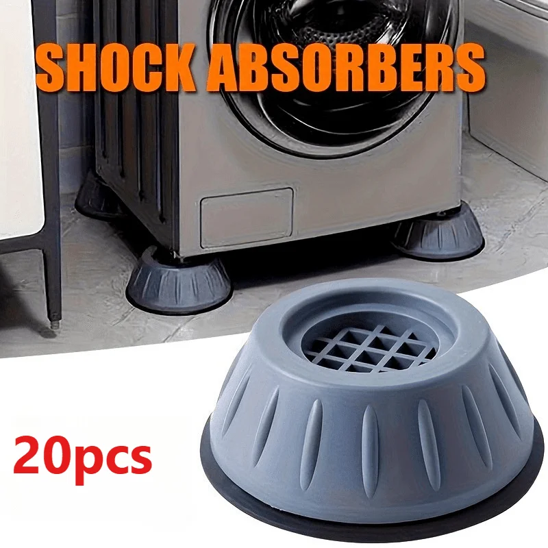 20 PCS Rubber Vibration Damping Pads for Washer and Dryer - Noise Reduction, Anti-Slip
