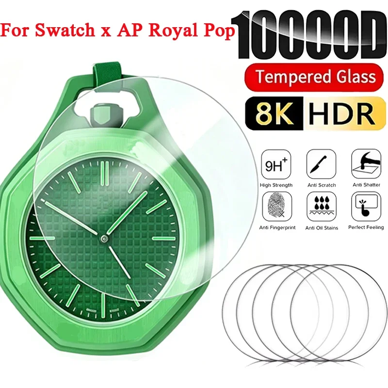 9H Tempered Glass Film For Swatch x AP Royal Pop Pocket Watch Smartwatch Screen Protector Anti-Shatter HD Protective Glass Film