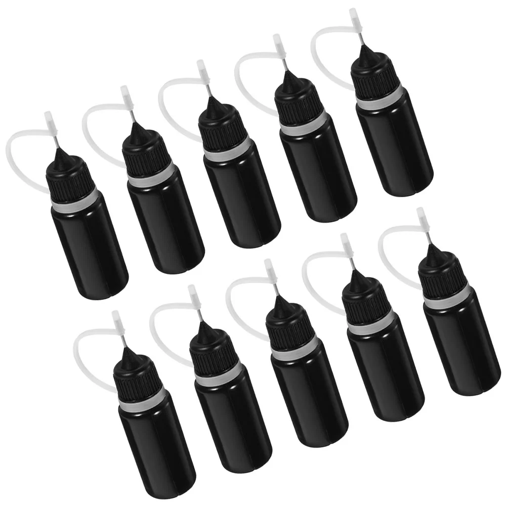 10 Pcs Needle Tip Bottle Glue Bottles with Fine Squeeze Applicator for Liquids Precision
