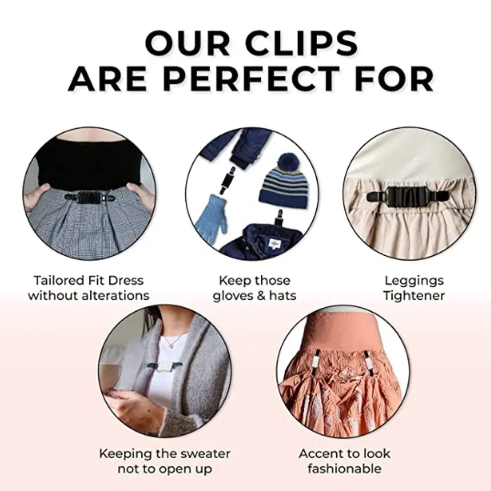 Clips de serrage pour robe pour femmes, clips de chemise, clips de châle, clips de serrage pour robe, clips de col de cardigan