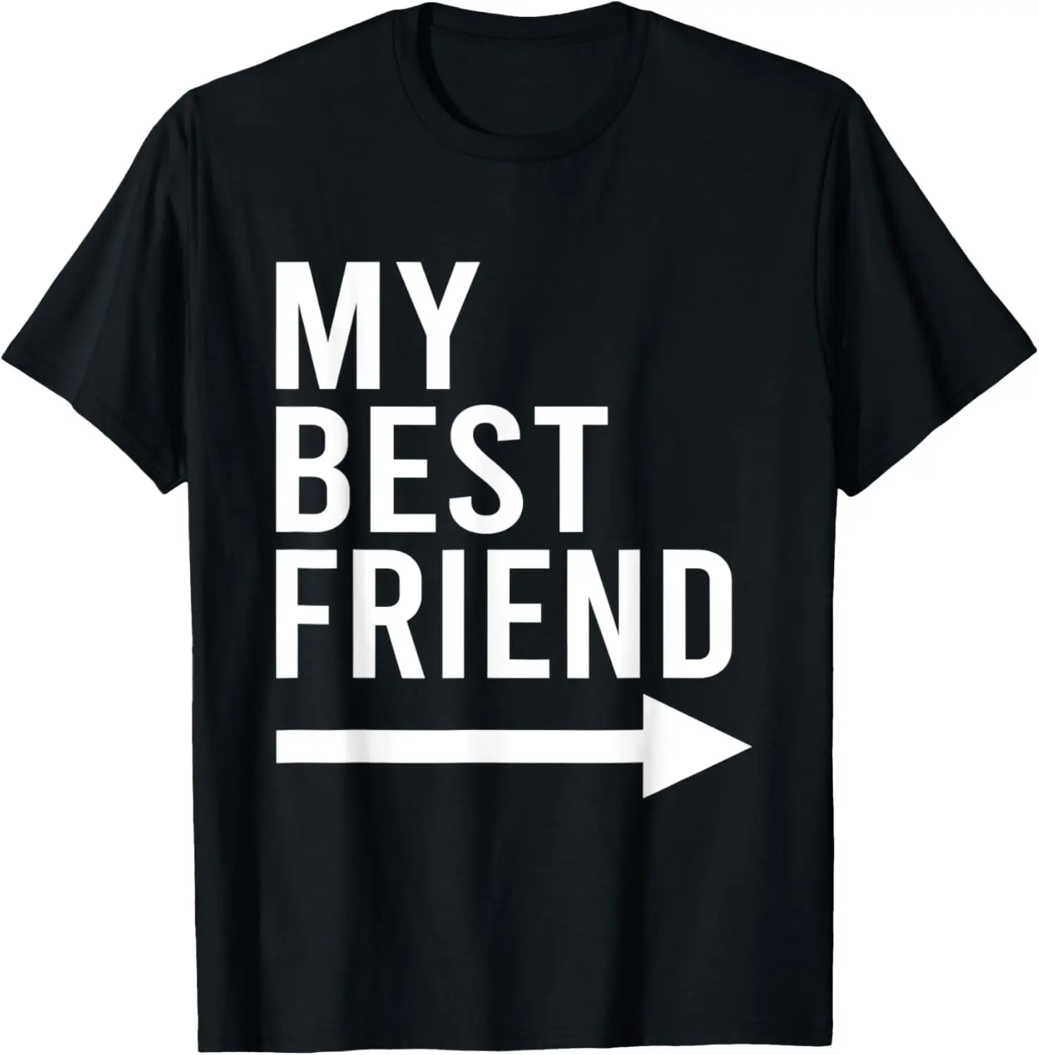 

Забавная футболка «Мой лучший друг со стрелкой, указывающая левую» Bestie Design
