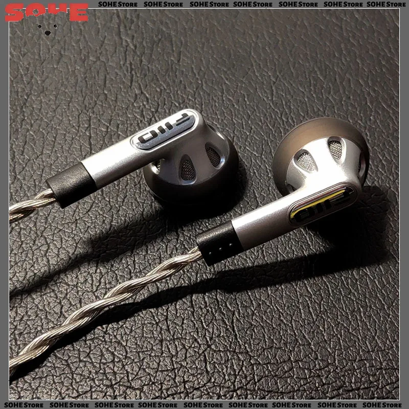 Wired Earbuds For FiiO FF1 Beryllium Plated Diaphragm Convertible Flat Head Wired Earbuds HiFi In Ear Large Dynamic Earbuds