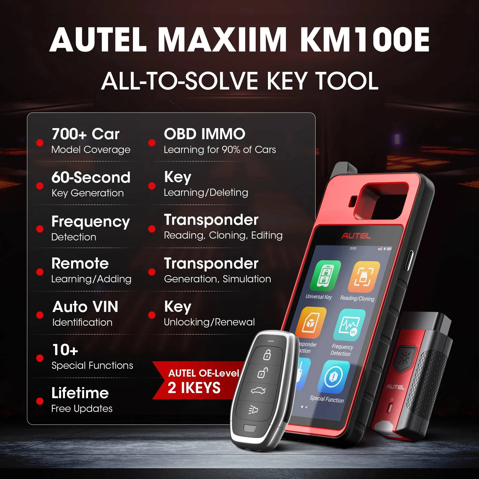 2024 Newest Autel MaxiIM KM100 Key Fob Programming Immobilizer Tool Brazil Version Work With Fiat Brazil GM Brazil Maruti Suzuki